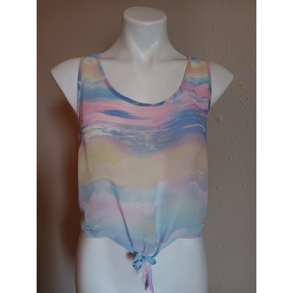 Wet Seal Pastel Clouds Tank Top
